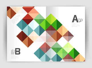 Fototapeta premium Minimalistic square brochure or leaflet business template