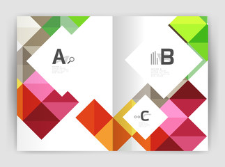 Minimalistic square brochure or leaflet business template