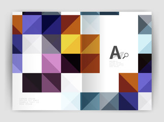 Minimalistic square brochure or leaflet business template