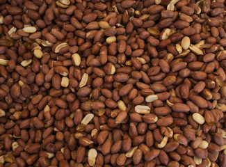 Peanut. Peanuts background. peanut sale on the market. It can be used as background food (selective focus)