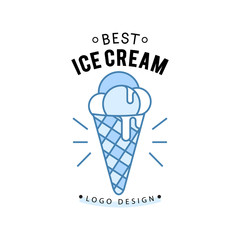 Linear Flat fast food badge, banner or logo emblem. Elements on the theme of the fast food business.