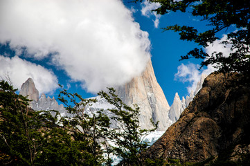 Landsacpe with clouds in Fitz Roy