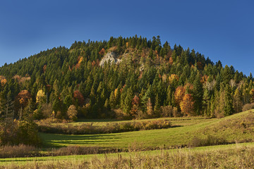 Jesienny dzień w Pieninach - Góra Zamczysko