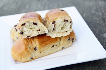 pain au lait et pépites de chocolat noir