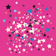 Star on pink background