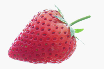 Red  strawberry  on white background