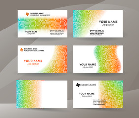 business card layout template set05