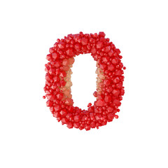 Super realistic 3d rendering of alphabet with crystal