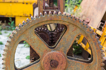 Old rusty gears and cogs