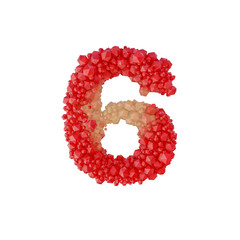 Super realistic 3d rendering of alphabet with crystal