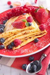 pancake with berry fruit