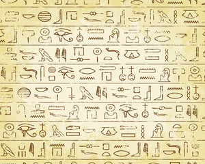 Hieroglyphics Background - obrazy, fototapety, plakaty