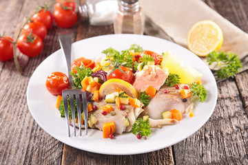 baked fish and vegetable