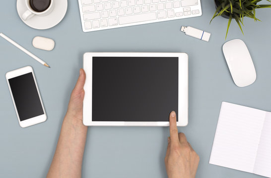 Tablet Pc Office Desk Mockup