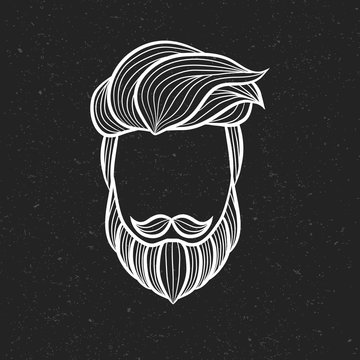 Beard man logo element - vector illustration Stock Vector | Adobe Stock