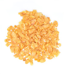  corn flakes isolated on white background