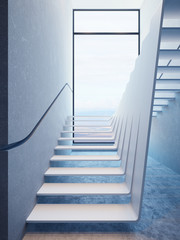 Fototapeta premium modern stairs in penthouse