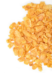  corn flakes isolated on white background
