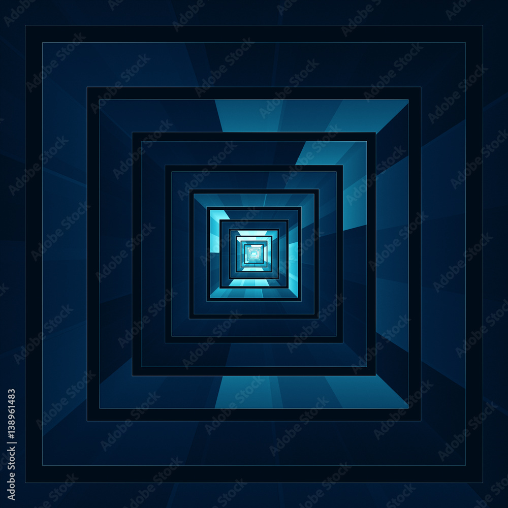 Wall mural abstract tech square geometrical background