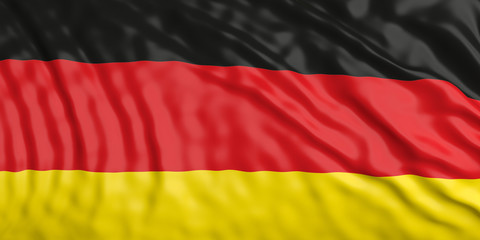 Waiving Germany flag. 3d illustration