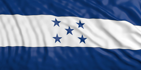 Waiving Honduras flag. 3d illustration