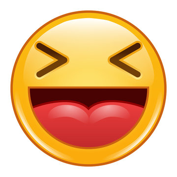 Emoji Emoticon Icon Vector. Smiley, Laughing Emoticons