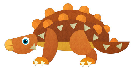 cartoon happy dinosaur illustration for children