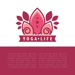 Yoga concept design template with copy space for text.