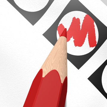 Vakje rood inkleuren