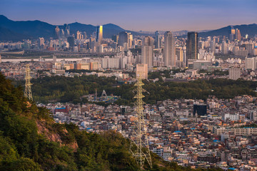 Fototapeta na wymiar Seoul City Skyline, South Korea.