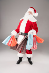 Santa Claus with shopping bags