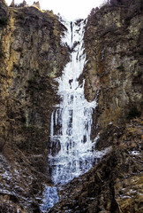Fototapeta na wymiar 古閑の滝　氷瀑