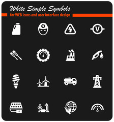 alternative energy icon set