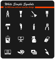art tools icon set