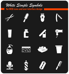 Obraz premium barbershop icon set