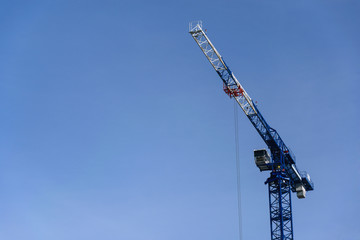 close-up of industrial construction cran
