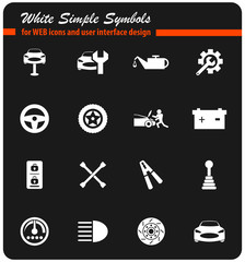car service icon set
