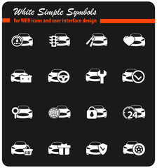 car service icon set