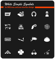 Obraz premium casino icon set