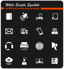 communication icon set