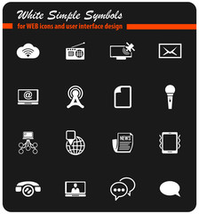 communication icon set
