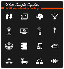 communication icon set