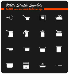 dishes icon set