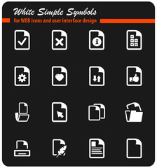 documents icon set