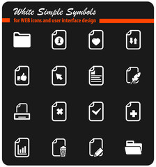 documents icon set