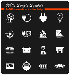electricity icon set