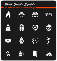 fire brigade icon set