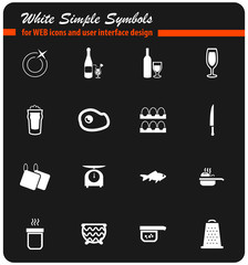 food and kitchen icon set