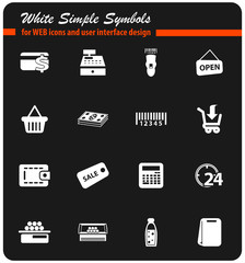 grocery store icon set