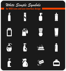household chemicals icon set